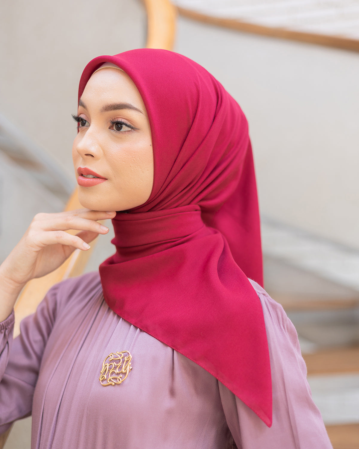 Naima Scraf in Crimson