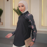 Ardela Blouse in Charcoal Rose