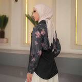 Ardela Blouse in Charcoal Rose