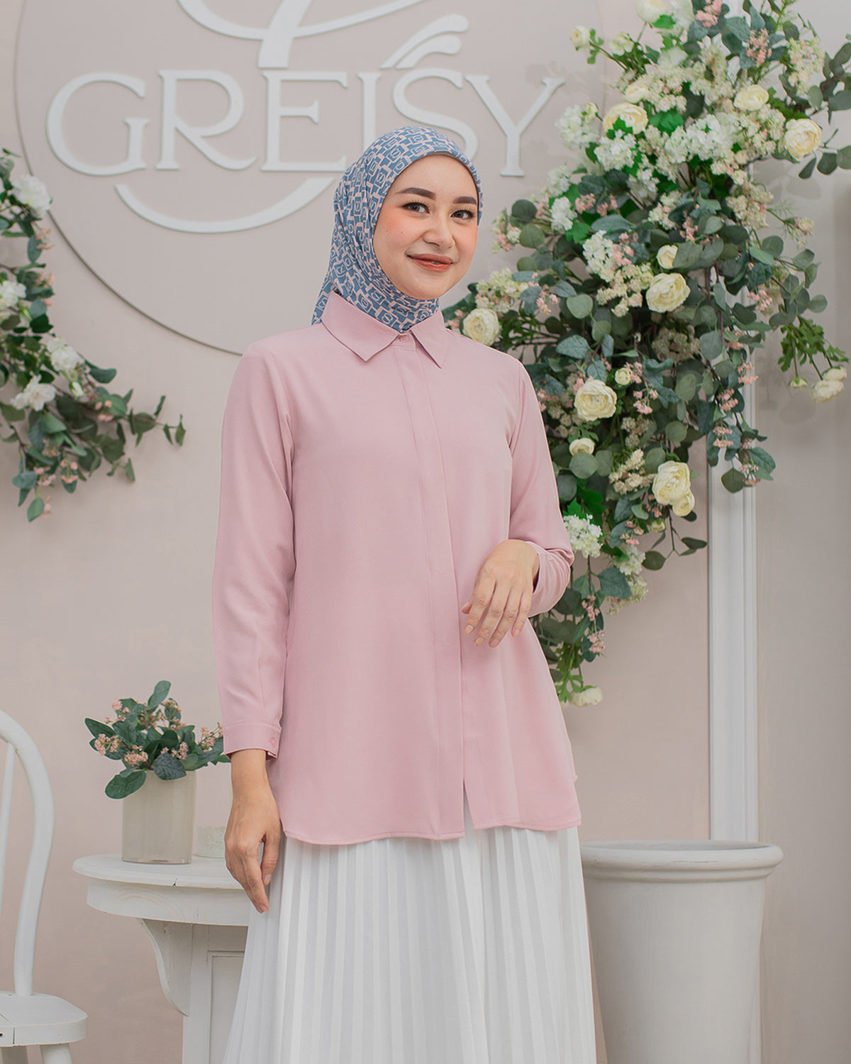 Namira Shirt in Dusty Pink