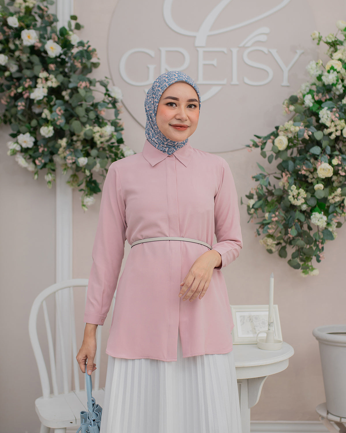 Namira Shirt in Dusty Pink