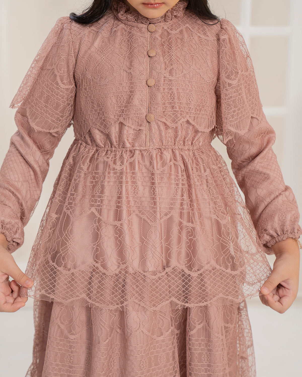 Butterfly Dress Anak in Brown Castle