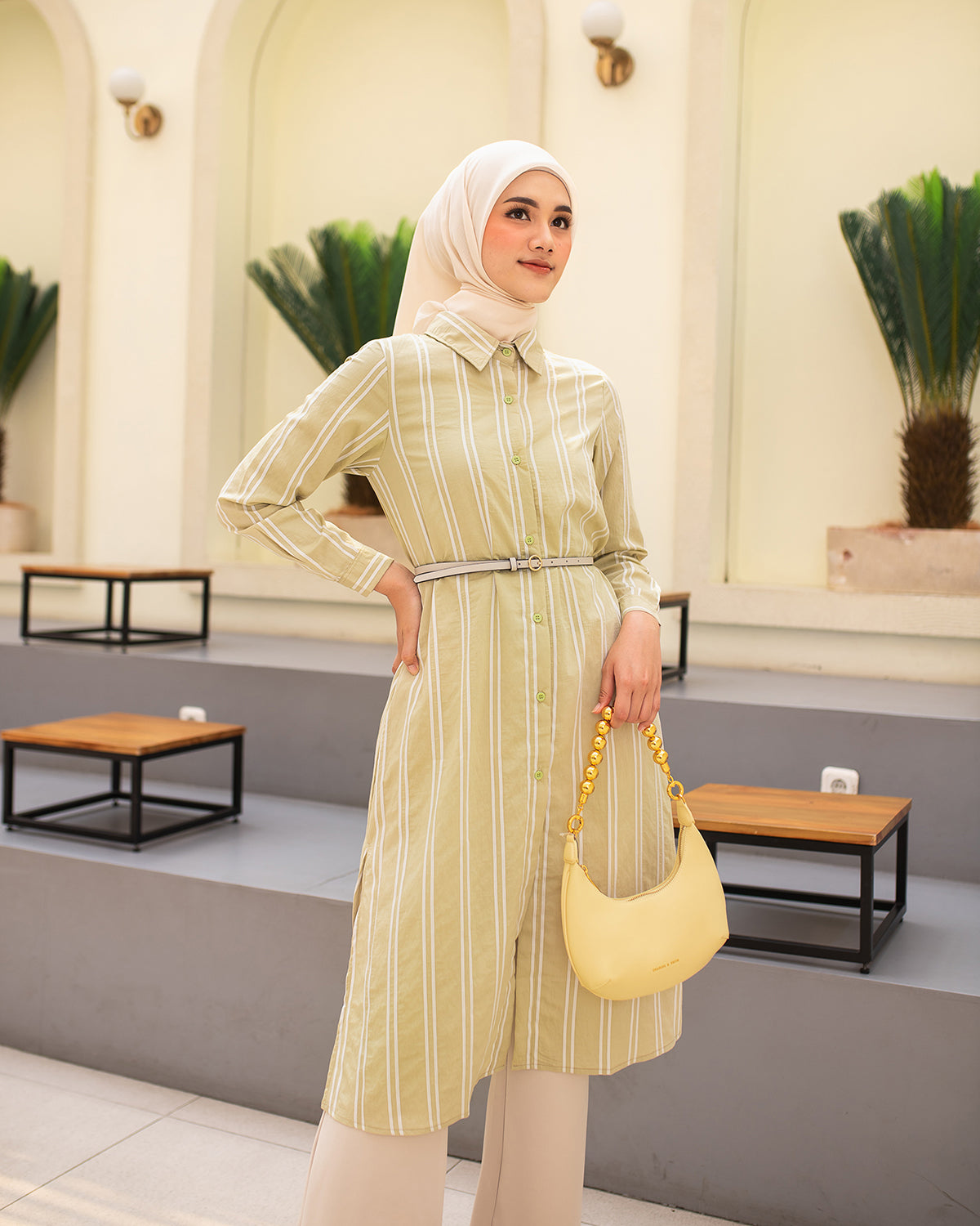 Strip Tunik Light Beech