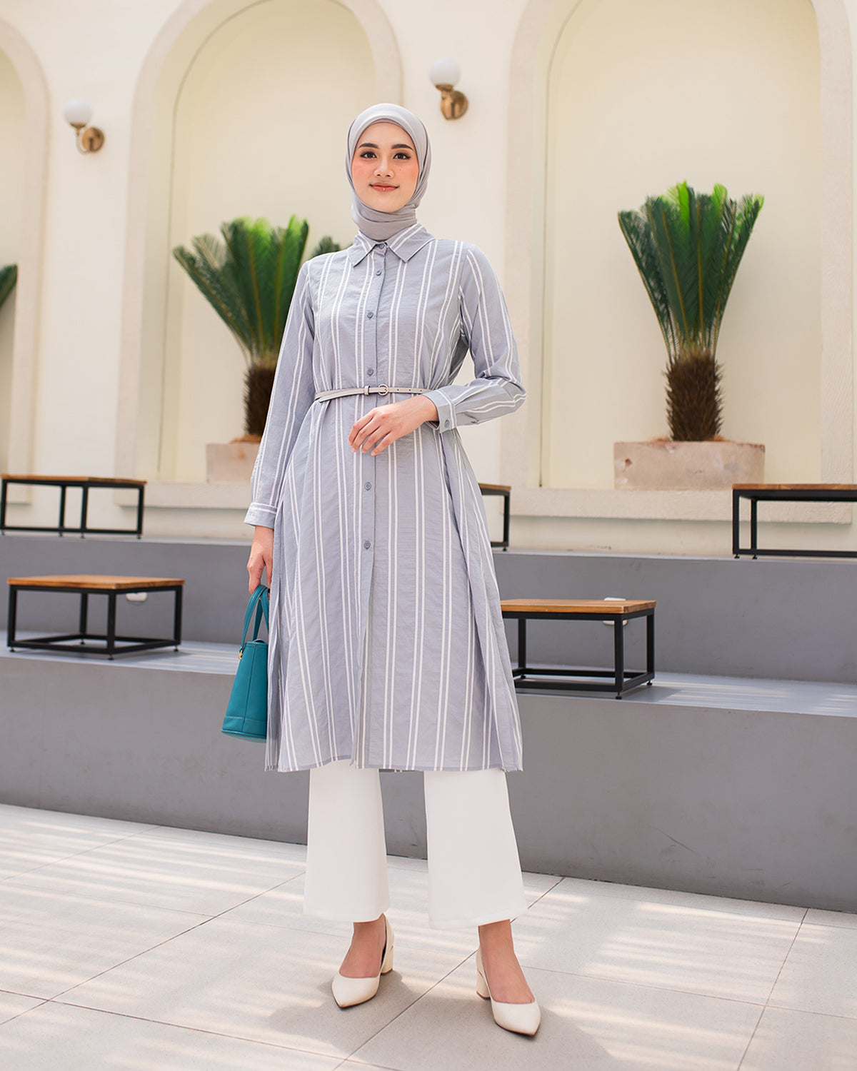 Strip Tunik France Blue