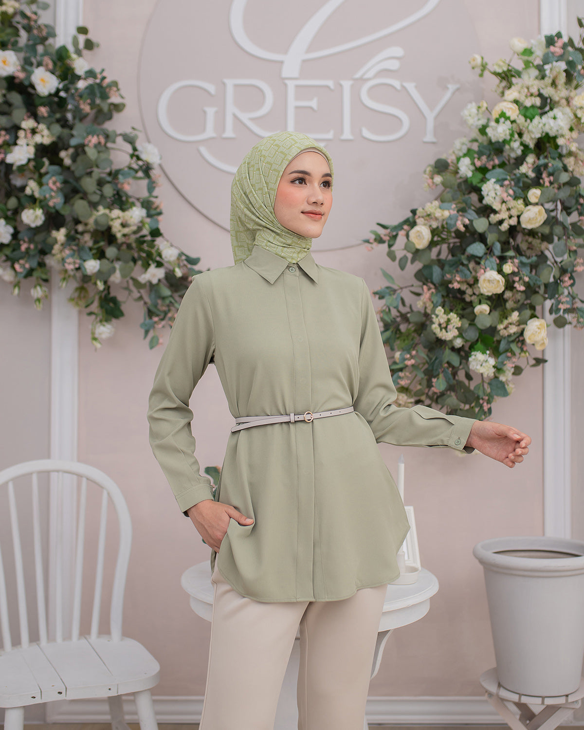 Namira Shirt in Minty