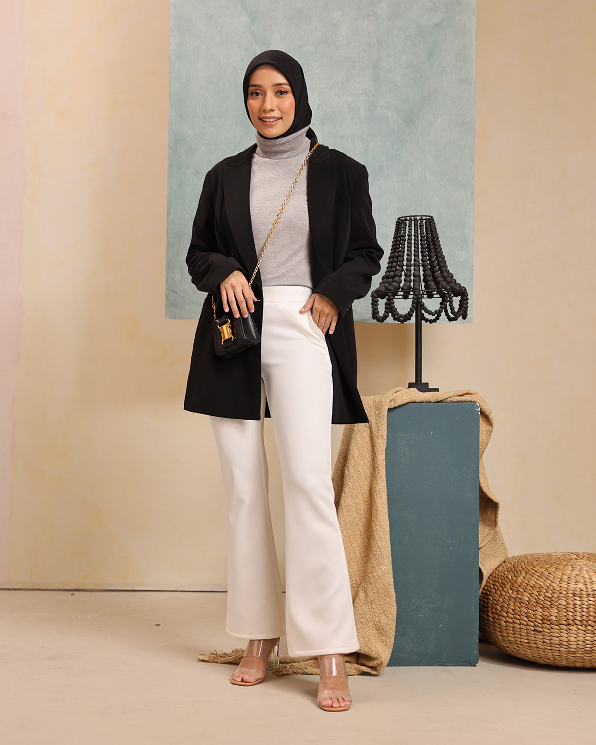 Nayla Pants White Pearl
