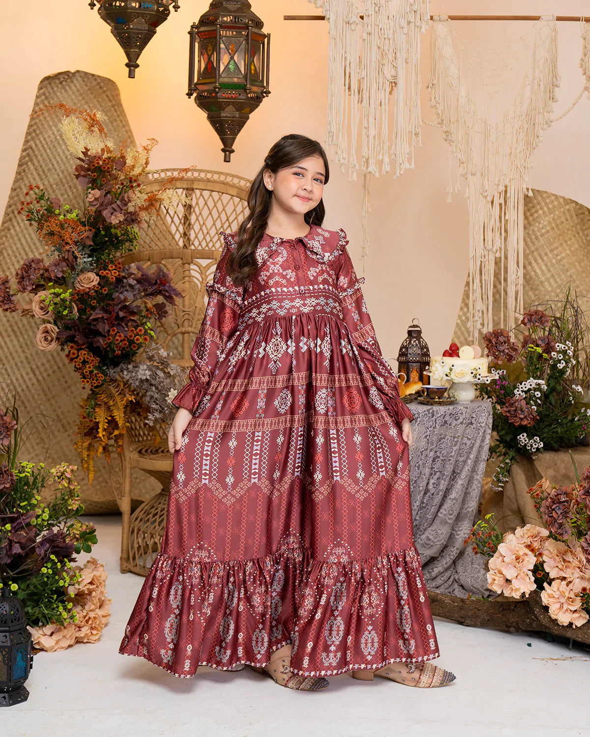Nusantara Dress Anak in Mount Blanc-