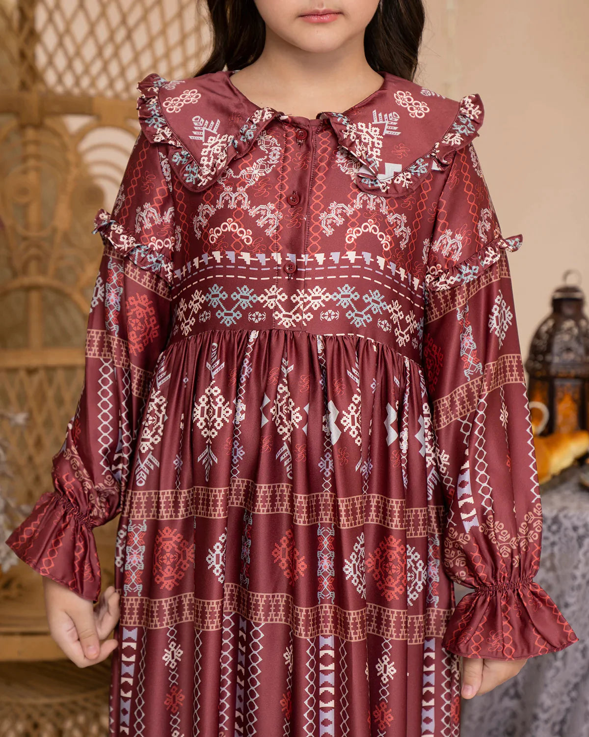 Nusantara Dress Anak in Mount Blanc-