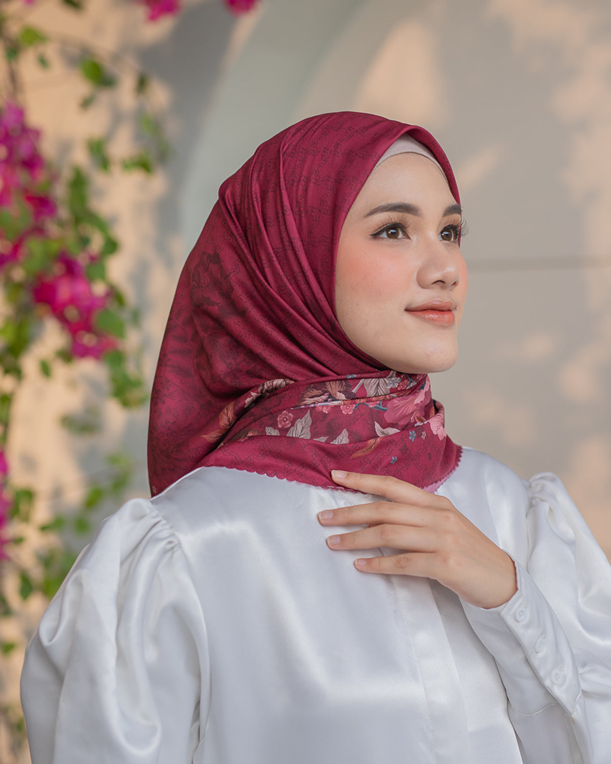Rumi Scarf in Ruby