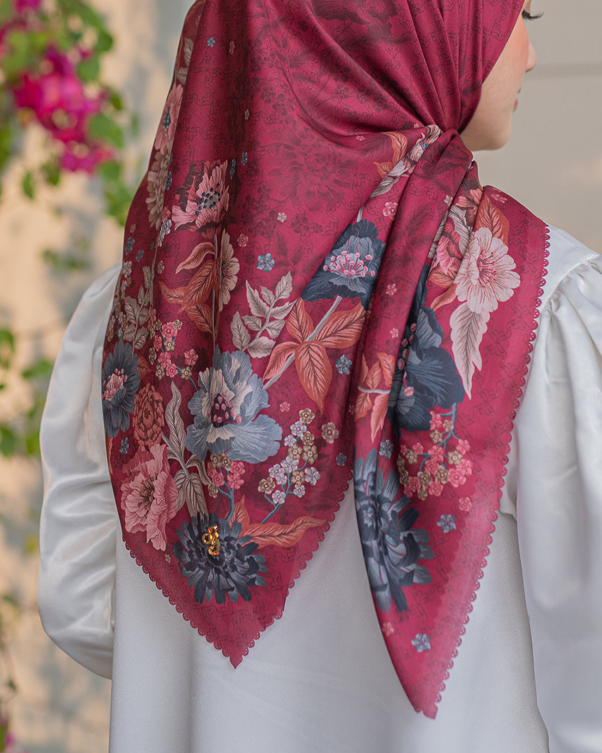 Rumi Scarf in Ruby