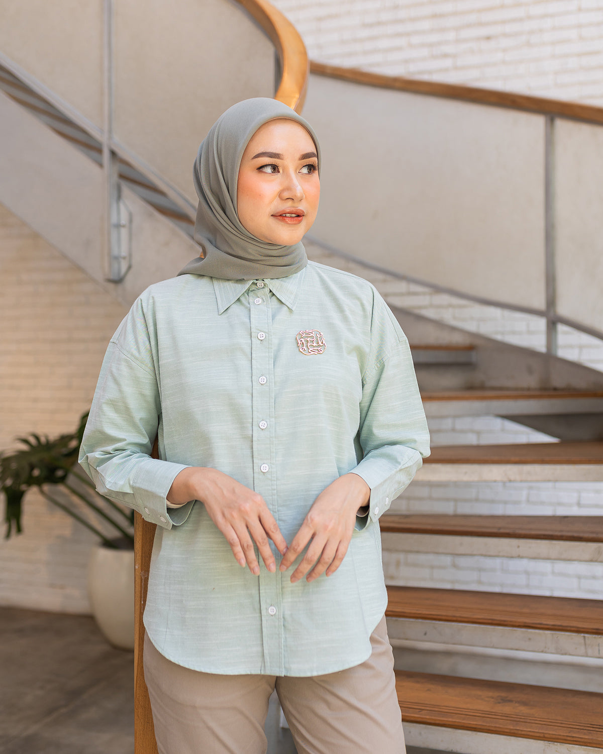 Janita Shirt in Sage