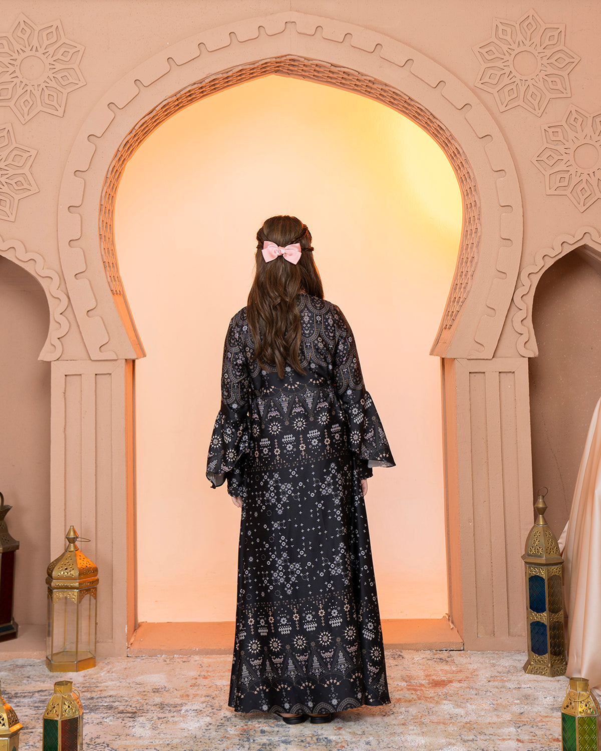 Madinah Dress Anak in Raven Black-