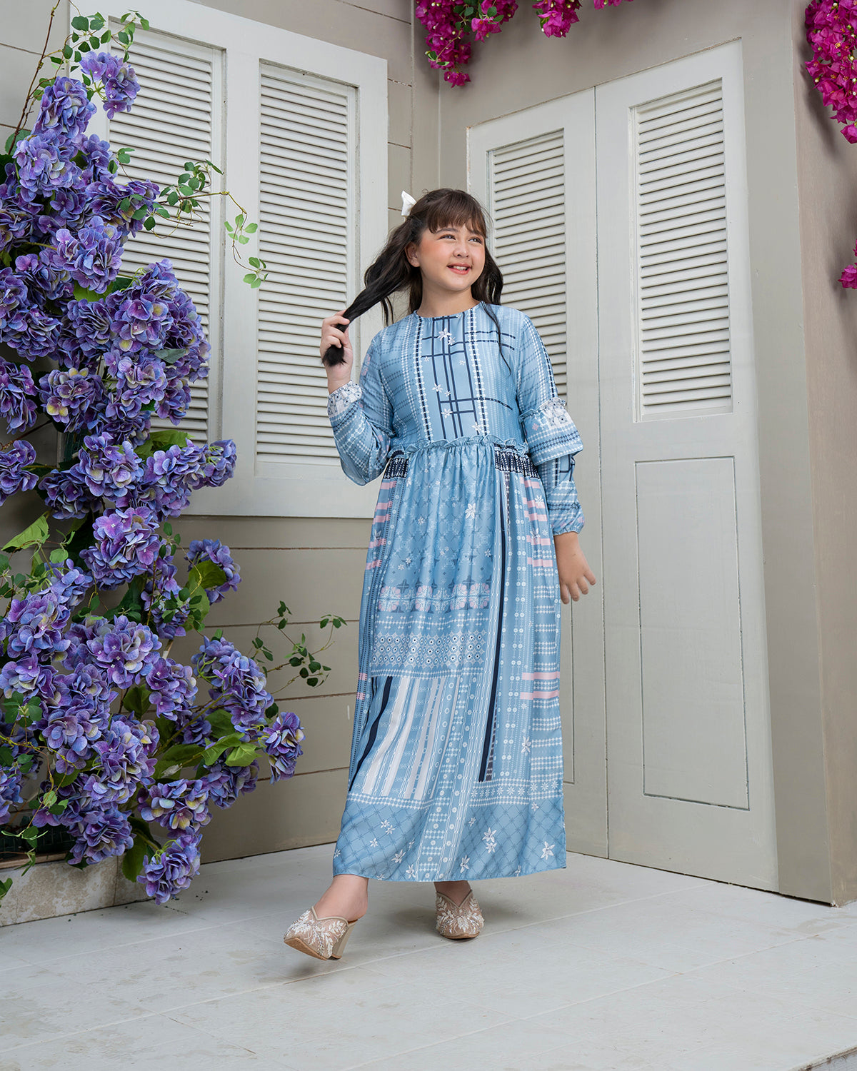 Pulang Dress Anak in Dove