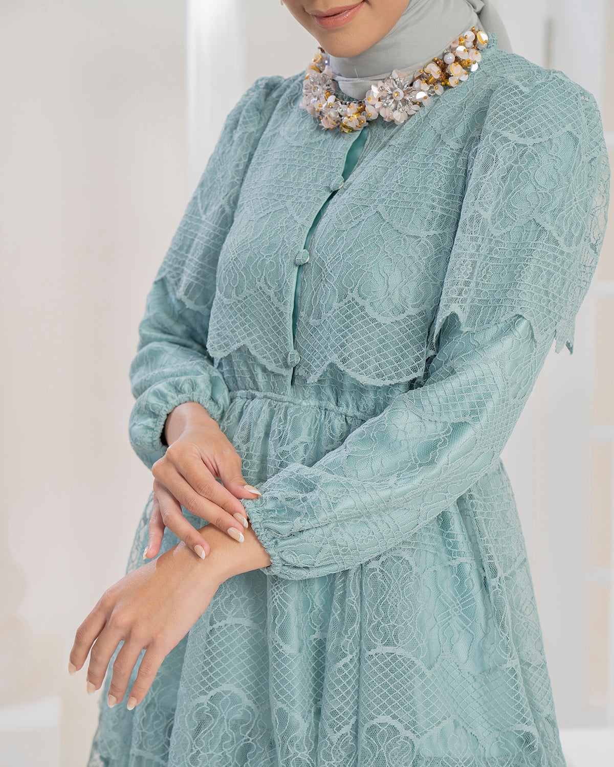 Butterfly Dress in Garden Olive