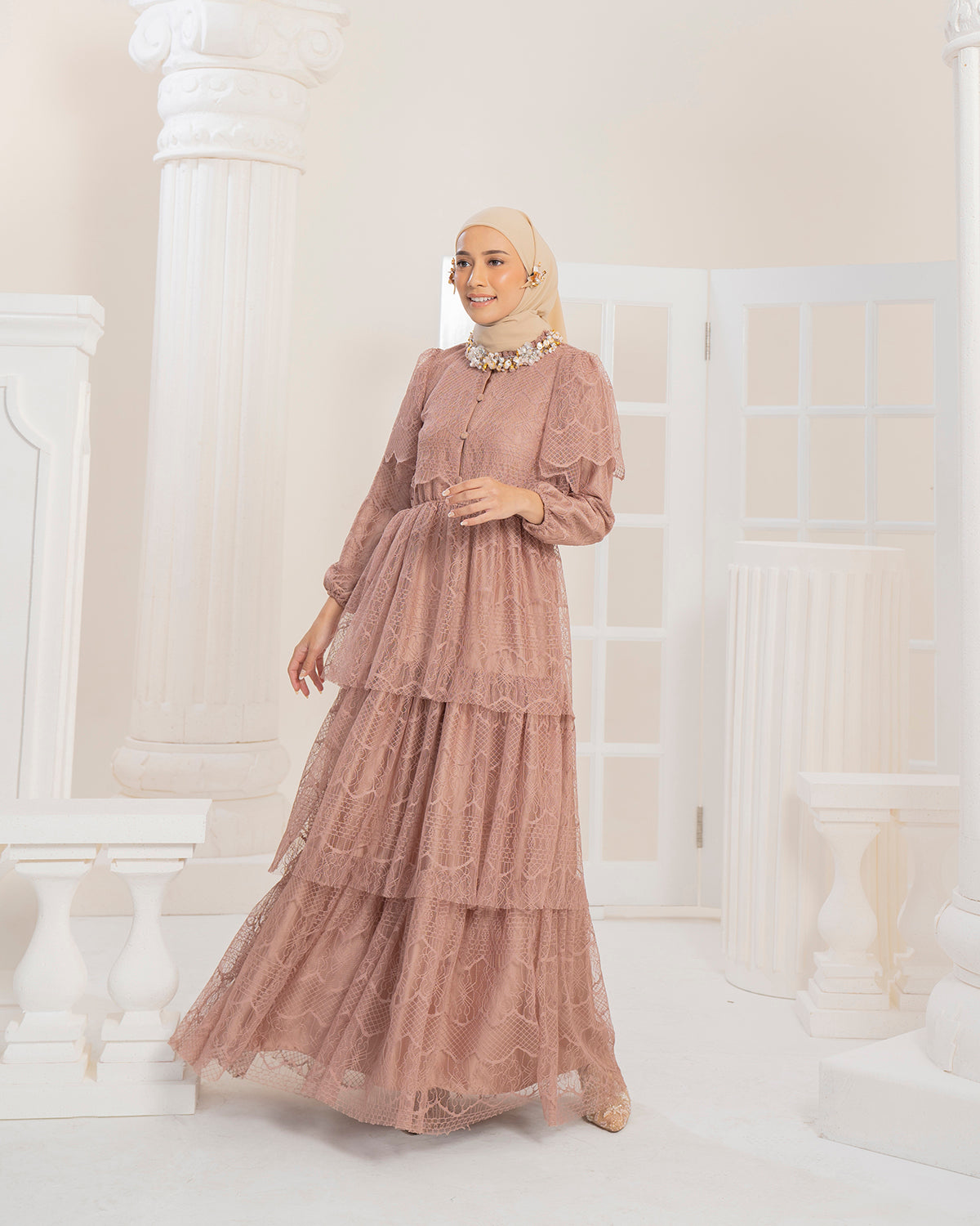 Butterfly Dress in Brown Castle