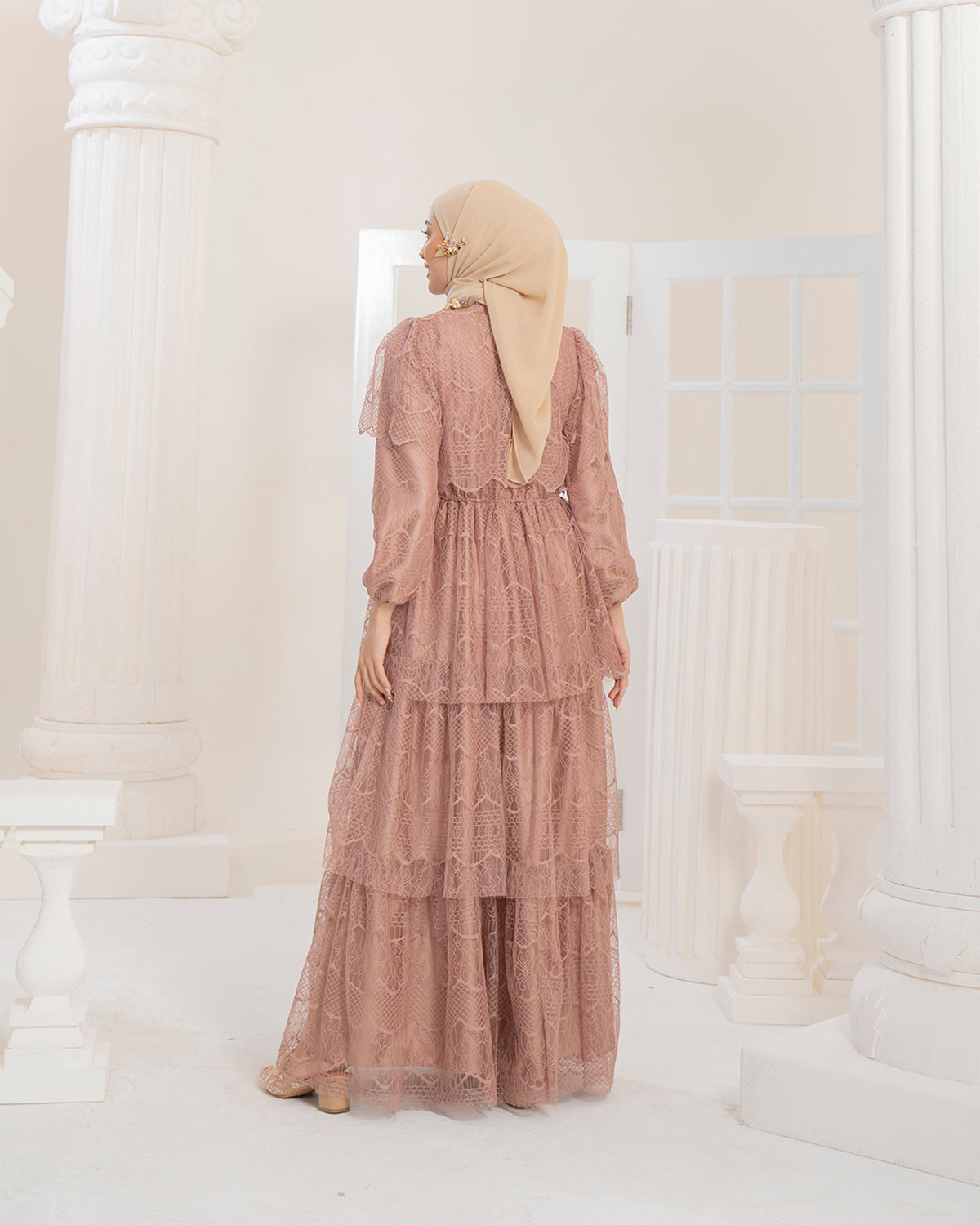 Butterfly Dress in Brown Castle