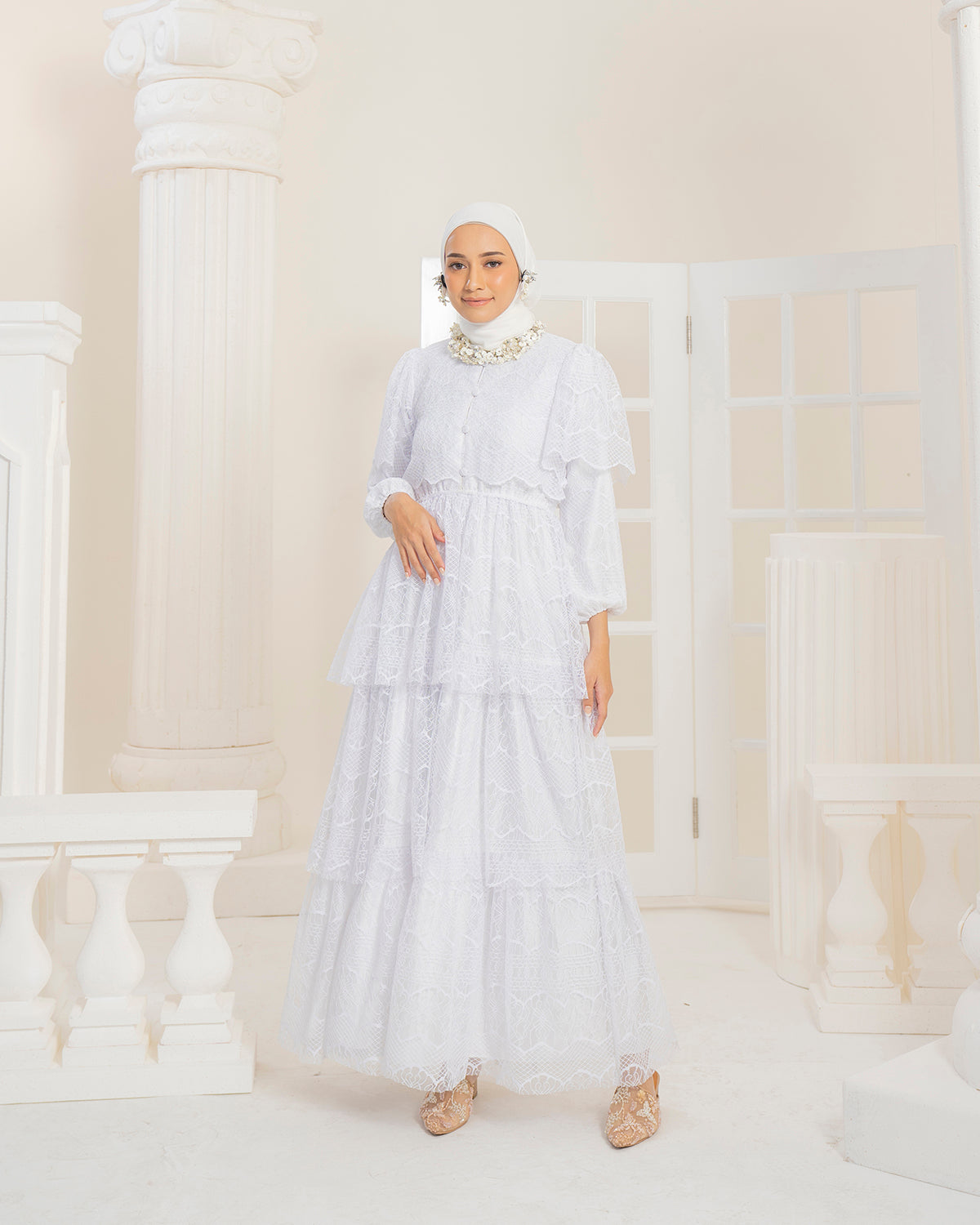 Butterfly Dress in Cloud White