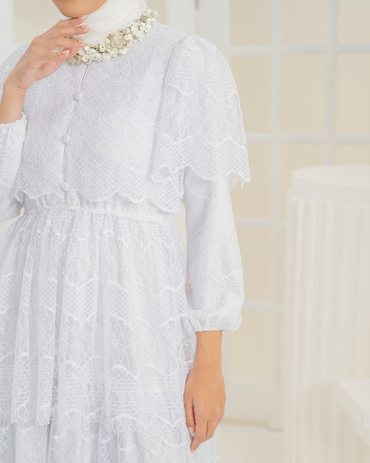 Butterfly Dress in Cloud White