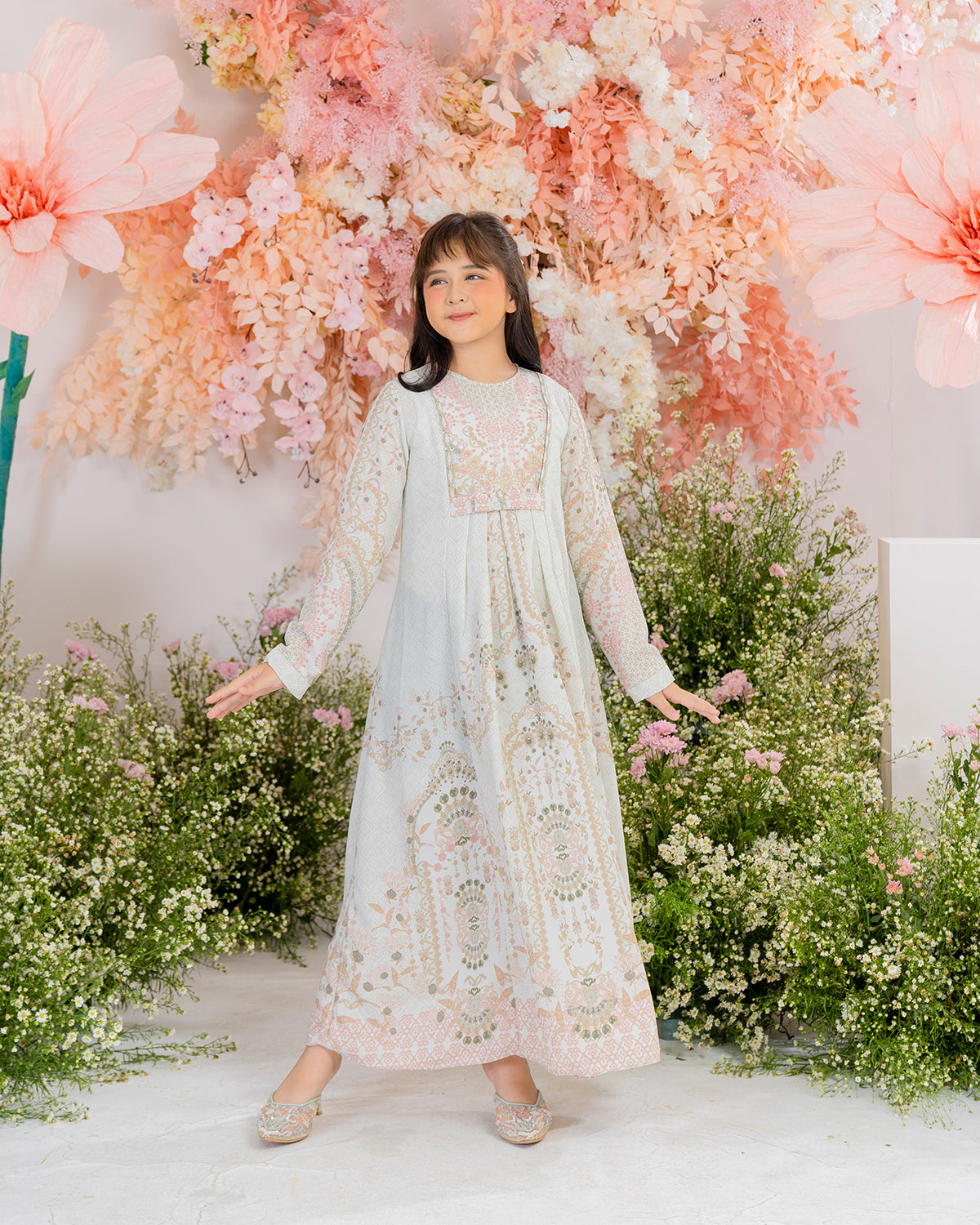 Mulia Dress Anak in Spring Mint