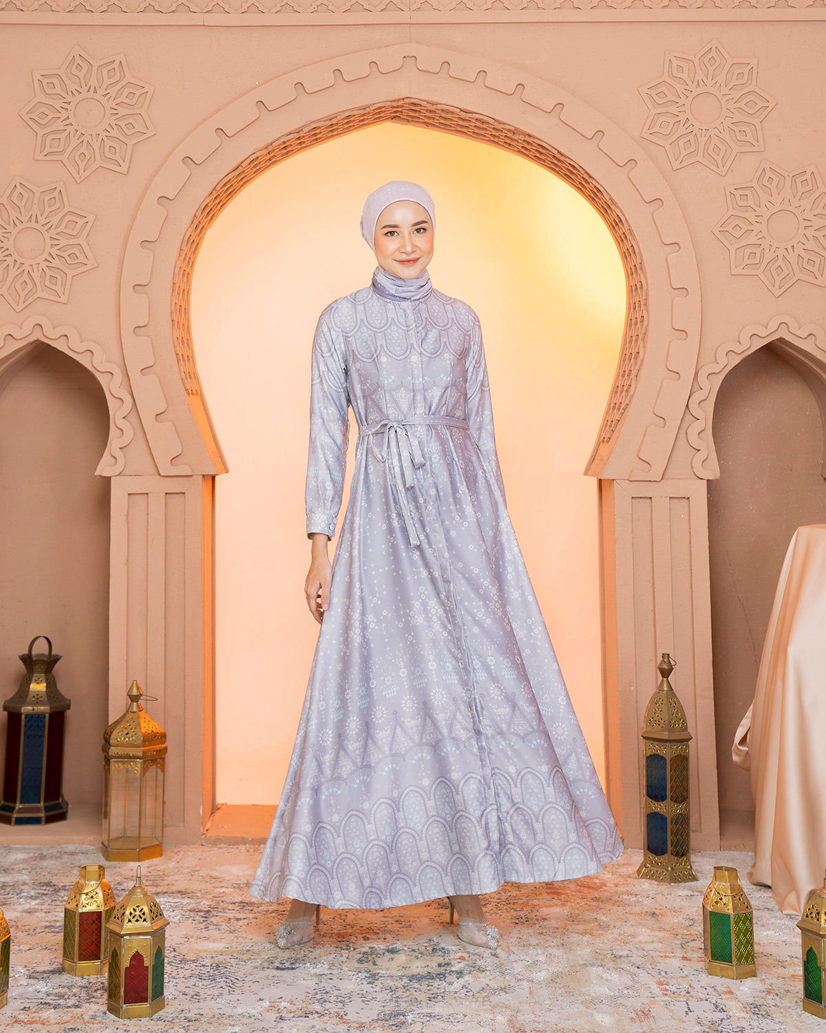 Madinah Dress in Ultimate Grey