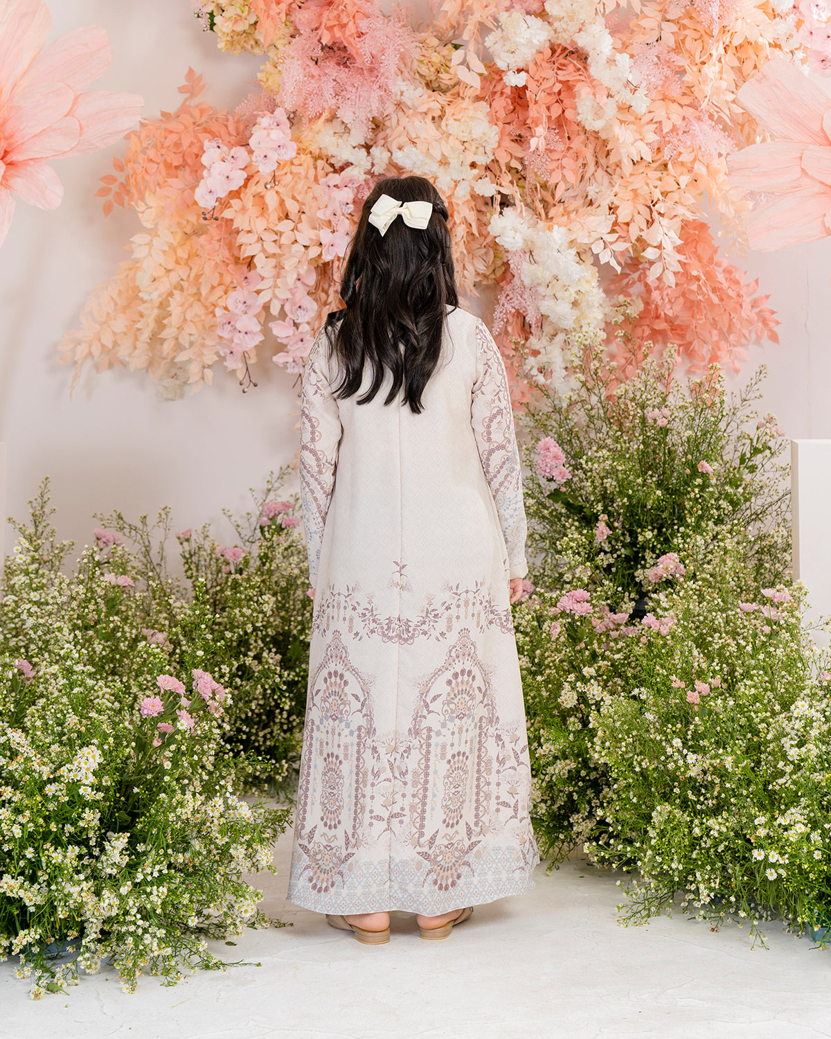 Mulia Dress Anak in White Marble