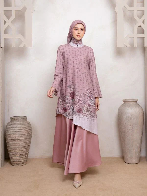 busana muslim motif bunga