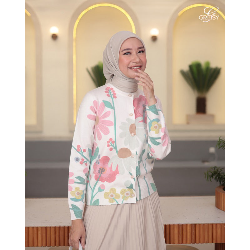 Greisy - Laura Signature Cardigan_Peony