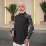 Ardela Blouse in Charcoal Rose