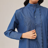 Ciel Top in Frost Denim