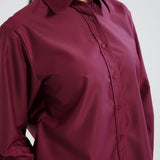 Kemeja Katun Lengan Panjang (Merah)