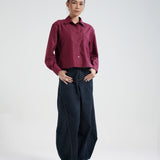 Kemeja Katun Boxy (Merah)