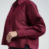 Kemeja Katun Boxy (Merah)