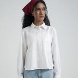 Kemeja Katun Boxy (Putih)