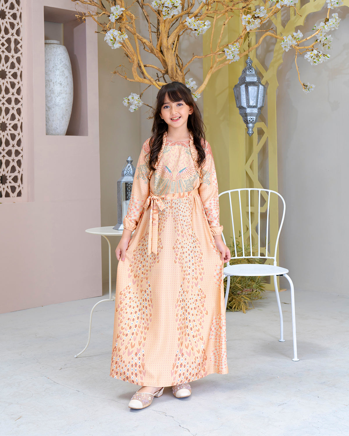 The Phoenix Dress Anak in Dull Gold