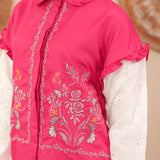 Orina Blouse in Flare Pink