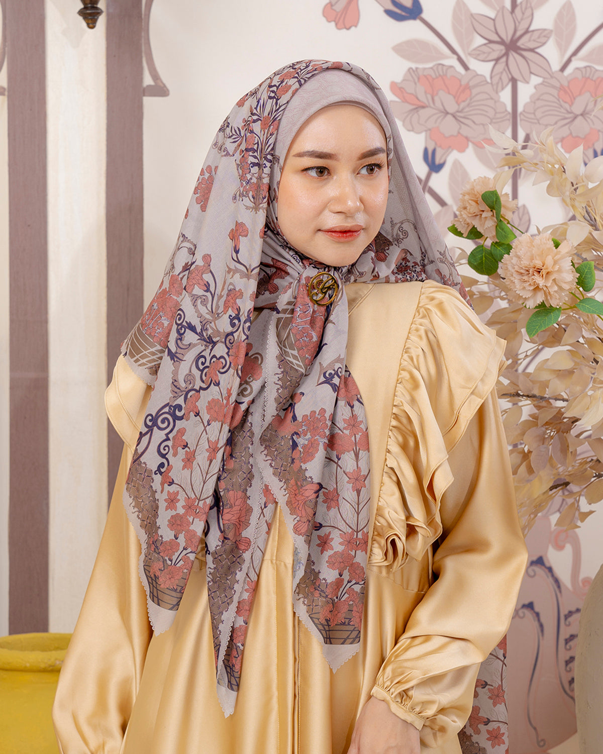 Marygold Scarf in Spring Baileya PO DP 50%