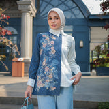 Velmora Blouse in Navy