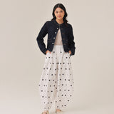 Dotty Barrel Pants in White