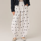 Dotty Barrel Pants in White