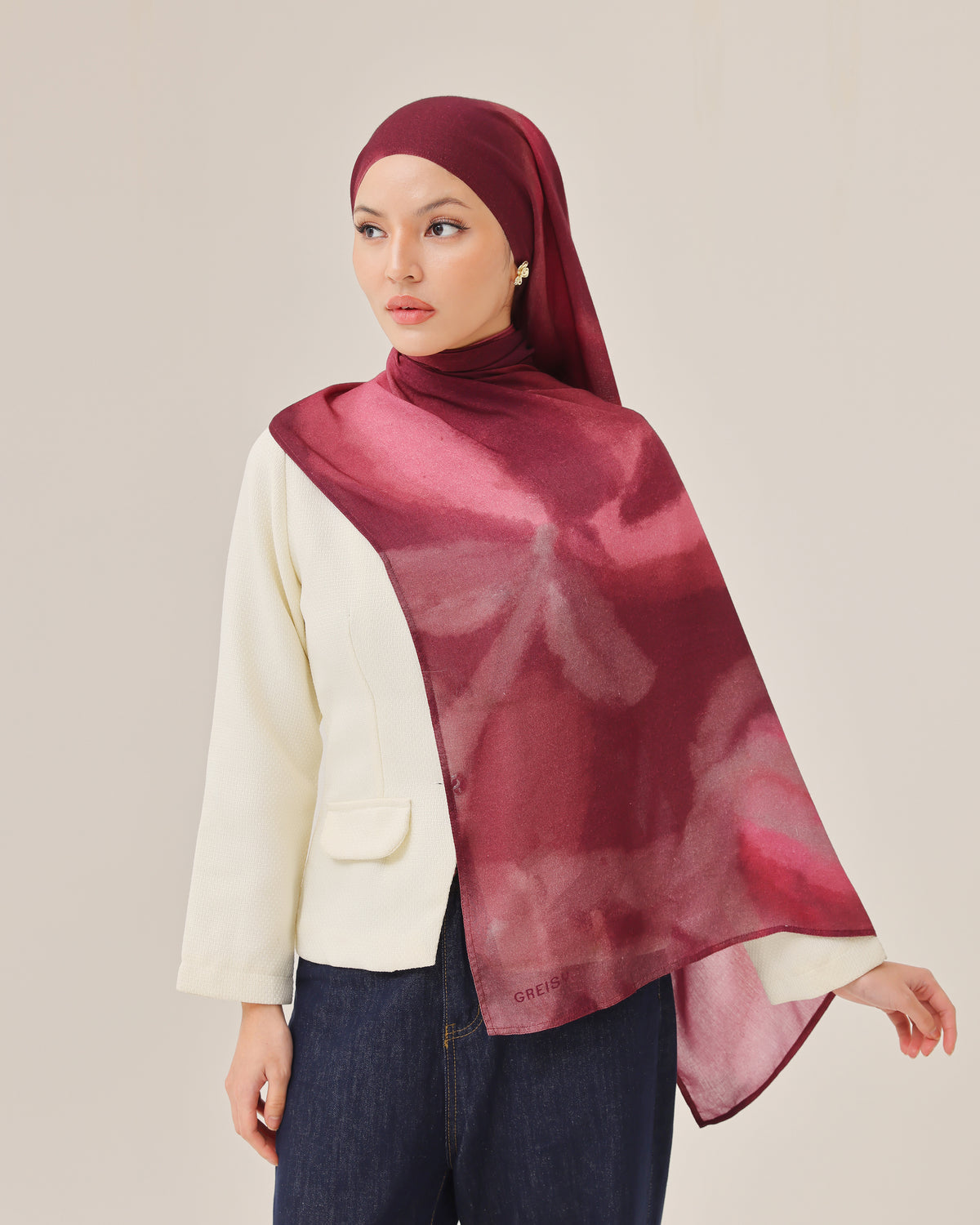 Pashmina Fleur De Lune - Rose – GREISY OFFICIAL