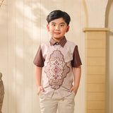 Kawah Putih Kemeja Anak in Rich Cocoa