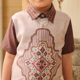 Kawah Putih Kemeja Anak in Rich Cocoa