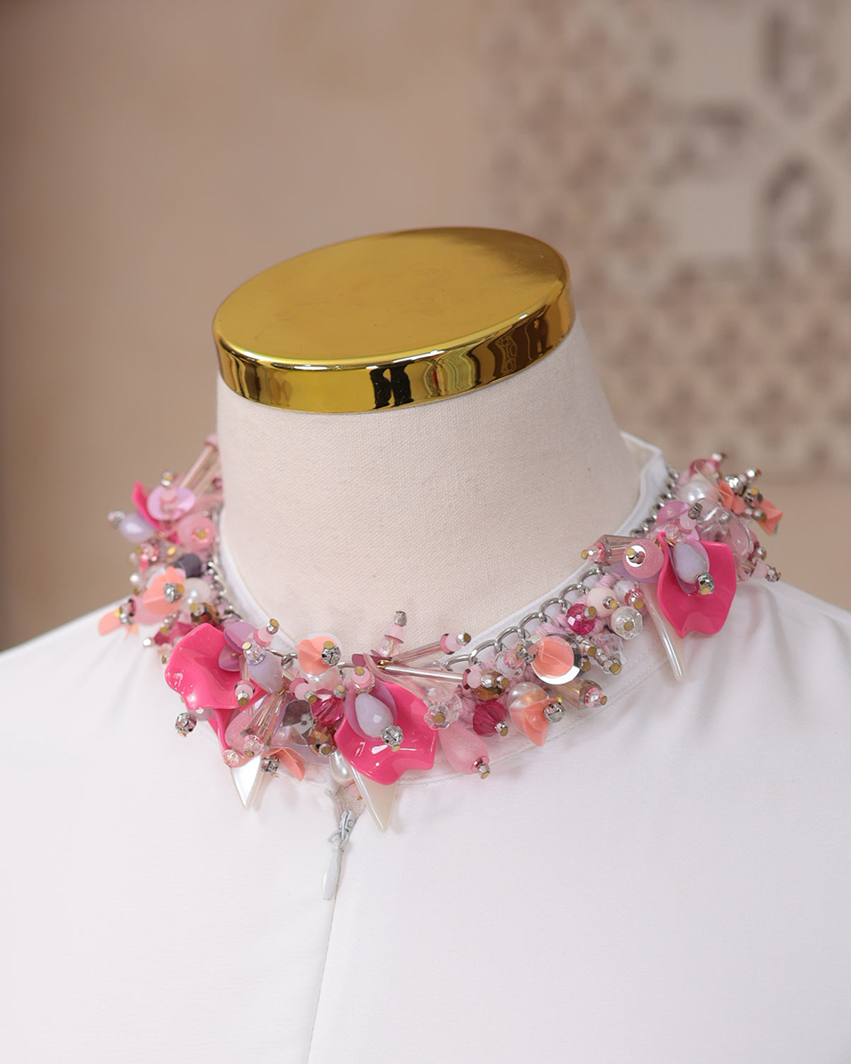 Aurora Necklace in Rose Pink