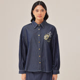 Ruri Top in Deep Denim
