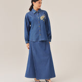 Ruri Top in Frost Denim
