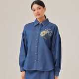 Ruri Top in Frost Denim