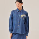 Ruri Top in Frost Denim