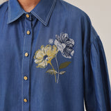 Ruri Top in Frost Denim