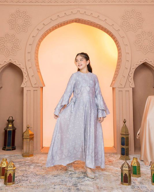 Madinah Dress Anak in Ultimate Grey-