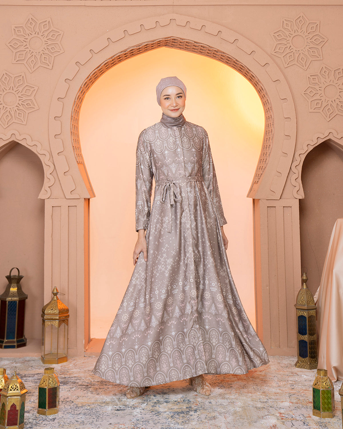 Madinah Dress in Blanch Almond